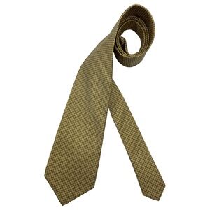 ALAIN FIGARET Yellow/Blue Geometric Silk LUXURY Tie HANDMADE ITALY